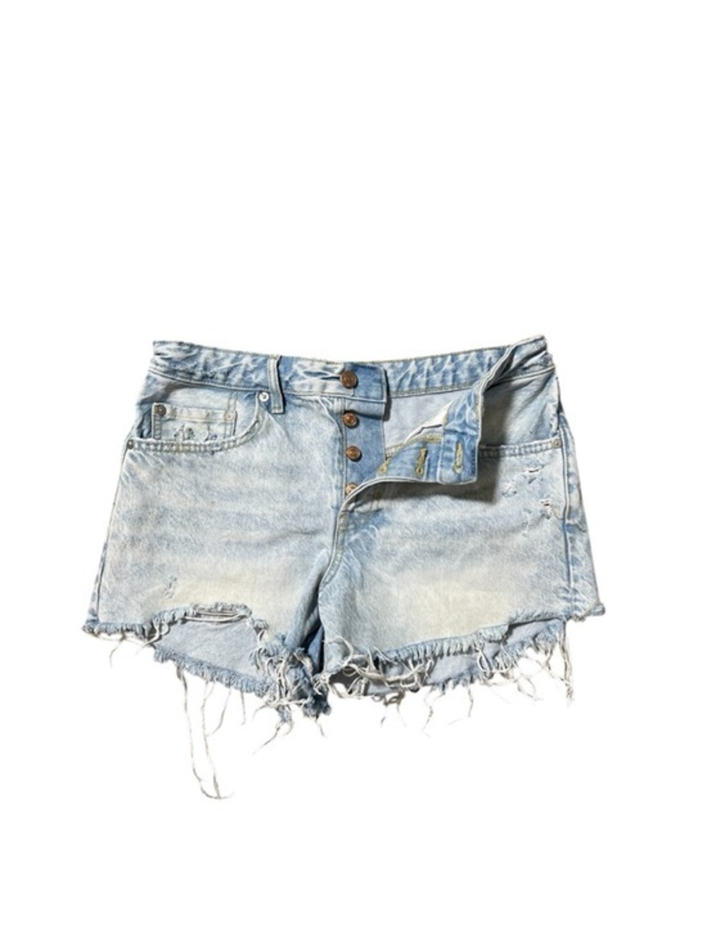 Free People Denim Distressed Jean Shorts